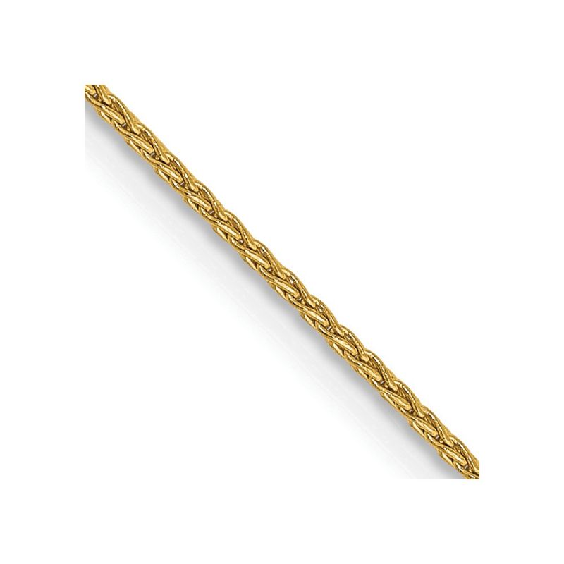 14k Yellow Gold 22 Inch 1mm Parisian Wheat With Lobster Clasp Chain 602$